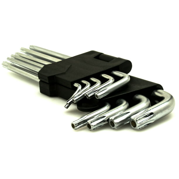 New 9pc Torx Star Tamper Proof L Hex Key Wrench Security Bit Set T10 T15 T20 T25